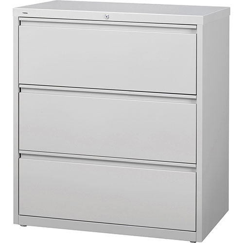 Lorell 3-Drawer Lateral File, Light Gray, 36" x 18.6" x 40.3"