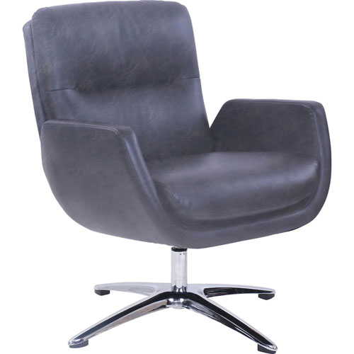 Lorell Chair, Lounge, 30-1/2"Wx30-3/4"Lx37-1/2"H, Black