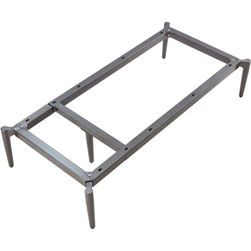 Lorell Contemporary Collection Adjustable Metal Base, 47.9" x 22.9" x 9.8", Material: Metal, Finish: Gray