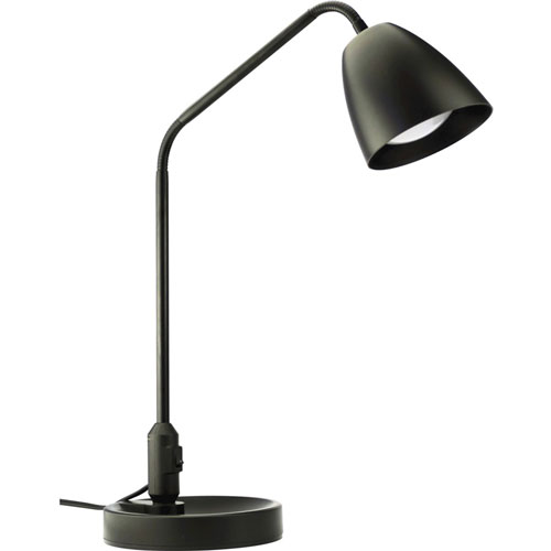 Lorell Desk Lamp, LED, 7-Watt, 6-9/10"Wx6-9/10"Lx20-9/10"H, Black