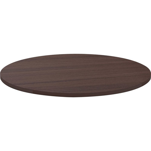 Lorell Espresso Laminate Conference Table, Espresso Round Top, 1" Table Top Thickness x 42" Table Top Diameter, Assembly Required