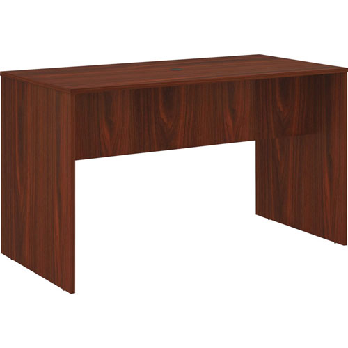 Lorell Essentials Laminate Standing Height Table, 72" x 36" x 41.3", Band Edge, Material: Polyvinyl Chloride (PVC) Edge, Finish: Mahogany Laminate Surface