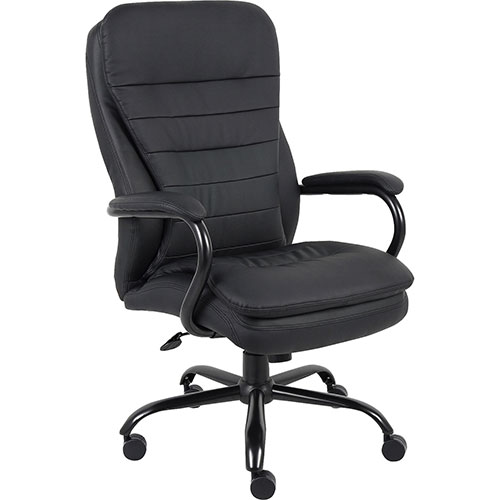Lorell Executive Chair, Dbl Cushion, 33-1/2" x 31" x 45-1/2", Black
