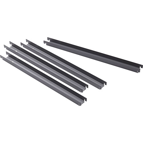 Lorell Front To Back Rail Kit, f/Lateral Files, 4/BX, Black