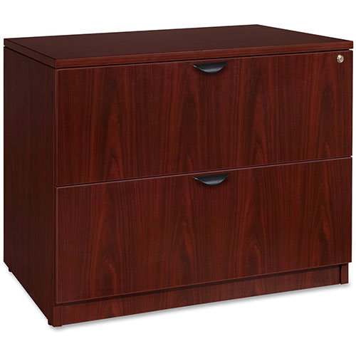 Lorell Lateral File, 2 Drawers, 34-1/2"Wx22"Dx29"H, Mahogany