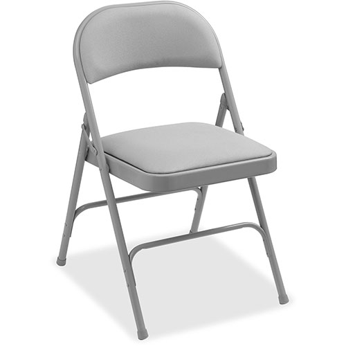 Lorell Padded Seat Folding Chairs,400 lb. Cap, 29-1/2" x 2" x 23-1/3", 4/CT, Beige