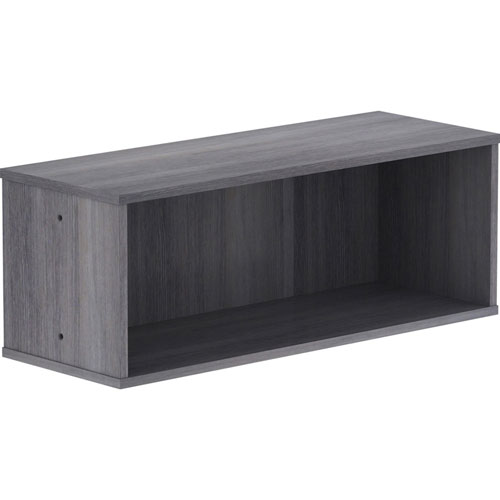 Lorell Panel System Open Storage Cabinet, 18.1", x 31.5" x 15.8" Depth, Charcoal, Laminate, 1Each