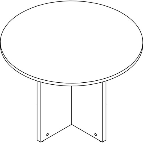 Lorell Prominence Round Laminate Conference Table - 29" , 1" Top, 0.1" Edge - Material: Laminate Surface, Particleboard, Thermofused Melamine (TFM) - Finish: Gray