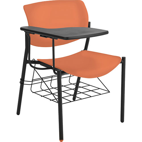 Lorell Student Chairs, w/Tablet, 21-1/2"x25"x33", 2/CT, Orange