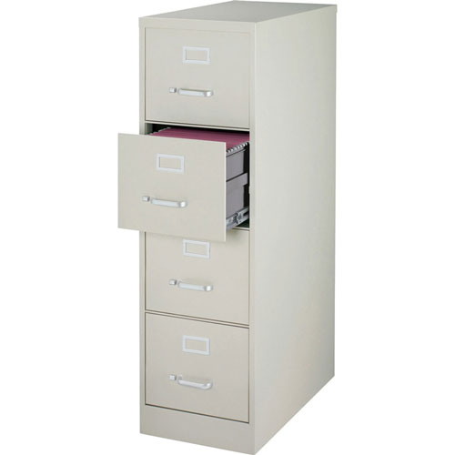 Lorell Vertical File, 22" Deep, Comm, 4-Drawer, 15" x 22" x , 52", LGY