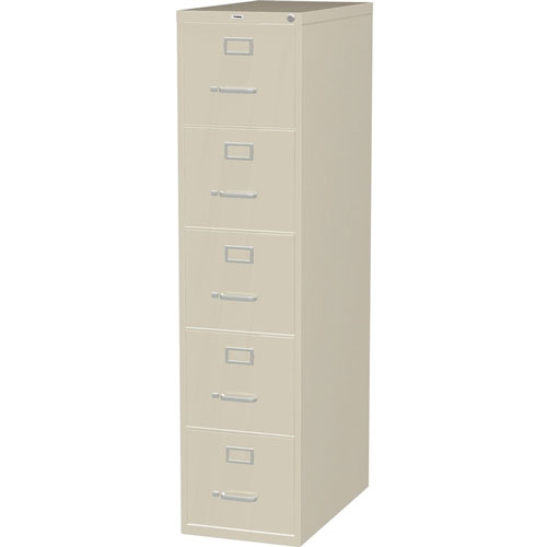 Lorell Vertical File, 5-Drawer, Letter, 15" x 26-1/2" x 61", Putty