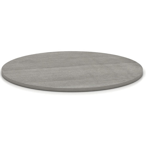 Lorell Weathered Charcoal Round Conference Table, Weathered Charcoal Laminate Round Top, 1" Table Top Thickness x 42" Table Top Diameter, Assembly Required