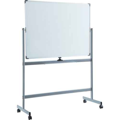 Lorell Whiteboard Easel, Double-Sided, Magnetic, 76"x75-3/4"