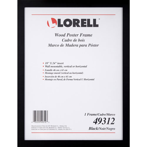 Lorell Wide Frame - 18" Frame Size - Rectangle - Horizontal, Vertical - Black