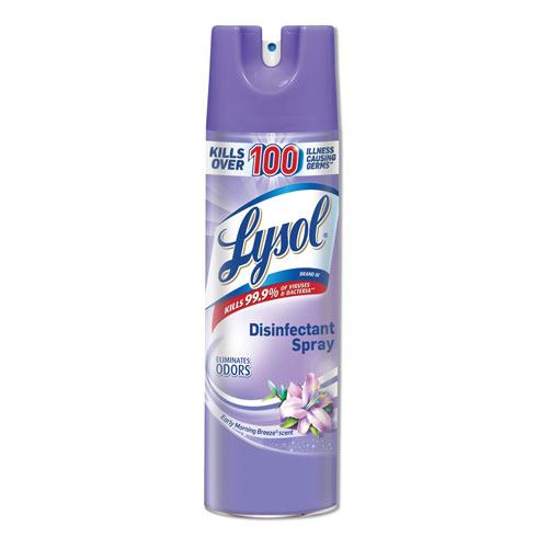 Lysol Disinfectant Spray, Early Morning Breeze, 19oz Aerosol, 12/Carton