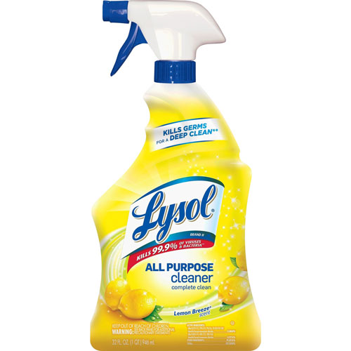 Lysol Ready-to-Use All-Purpose Cleaner, Lemon Breeze, 32 oz Spray Bottle