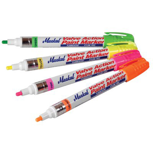 Markal Valve Action Paint Markers, Fluorescent Green