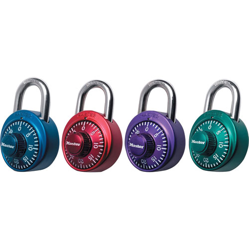 Master Lock Company Numeric Combination Locks, Steel Shackle, Assorted