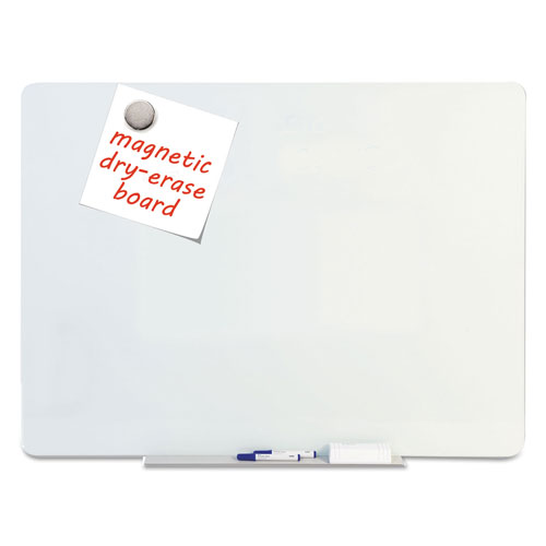 MasterVision™ Magnetic Glass Dry Erase Board, Opaque White, 36 x 24