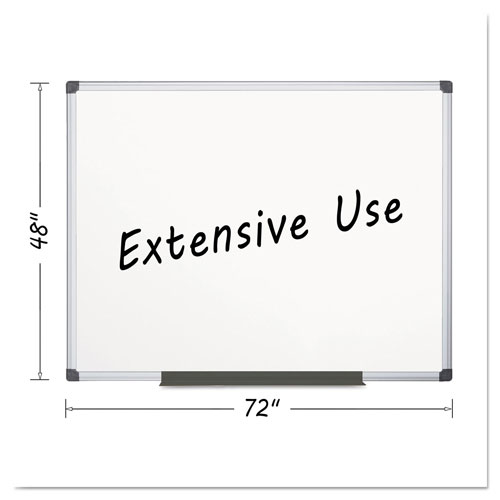 MasterVision™ Porcelain Value Dry Erase Board, 48 x 72, White, Aluminum Frame