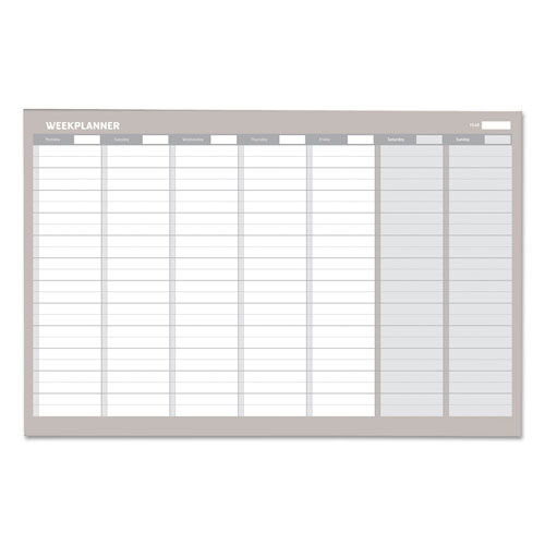 MasterVision™ Weekly Planner, 36x24, Aluminum Frame