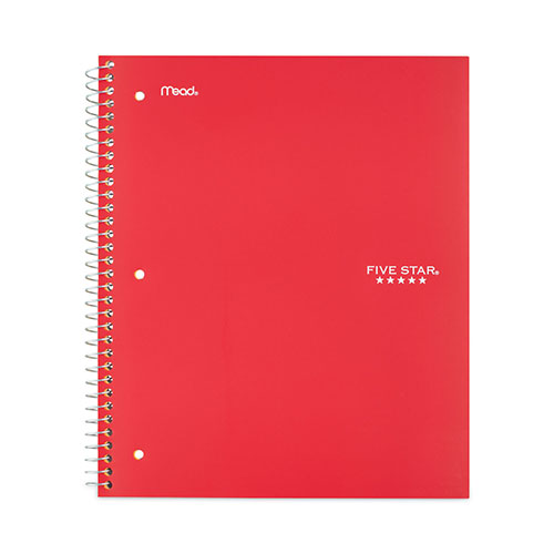 Mead Wirebound Notebook, 1 Subject, Legal Rule, 10 1/2 x 8, 100 Sheets, Red