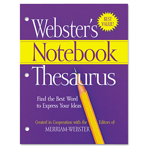 Merriam-Webster Notebook Thesaurus, Three-Hole Punched, Paperback, 80 Pages