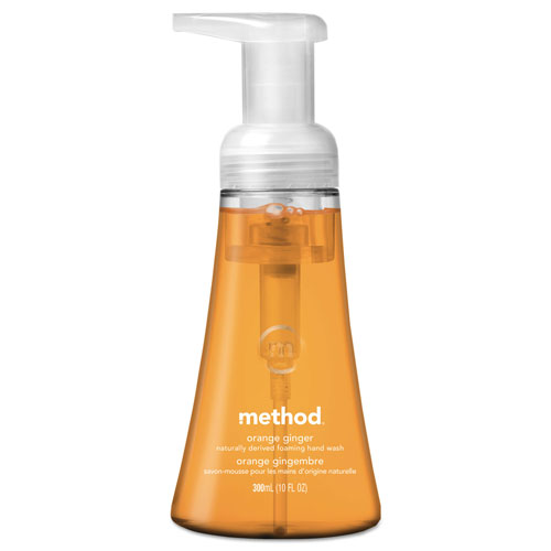 Method Products Foaming Hand Wash, Orange Ginger, 10 oz Pump Bottle, 6/Carton