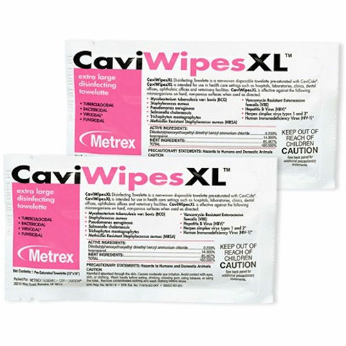 Metrex CaviWipes, Wipe, 10" Width x 12" Length, 6/Carton