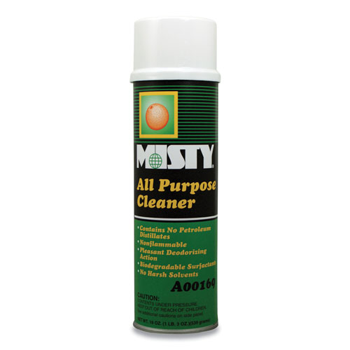 Misty Green All-Purpose Cleaner, Citrus Scent, 19oz Aerosol, 12/Carton