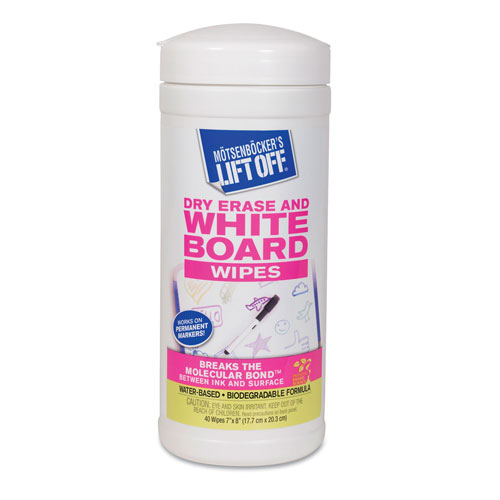 Motsenbocker's Lift-Off® Dry Erase Cleaner Wipes, 7" x 12"