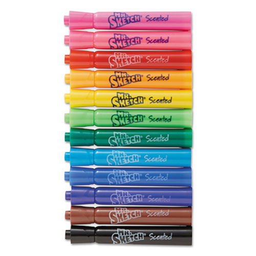 Mr. Sketch® Scented Watercolor Marker, Broad Chisel Tip, Assorted Colors, 192/Set