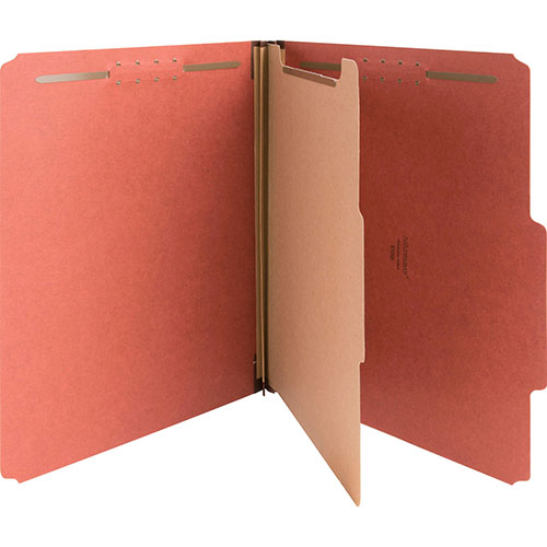 Nature Saver 01050 Classification Folder, Letter, 1 Partition, Red