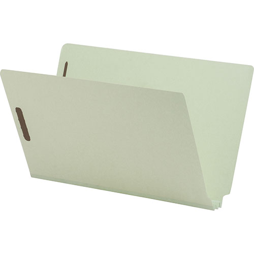 Nature Saver End Tab Pressboard Fastener Folder, 2" Expandable, Legal, 25/Box, Gray