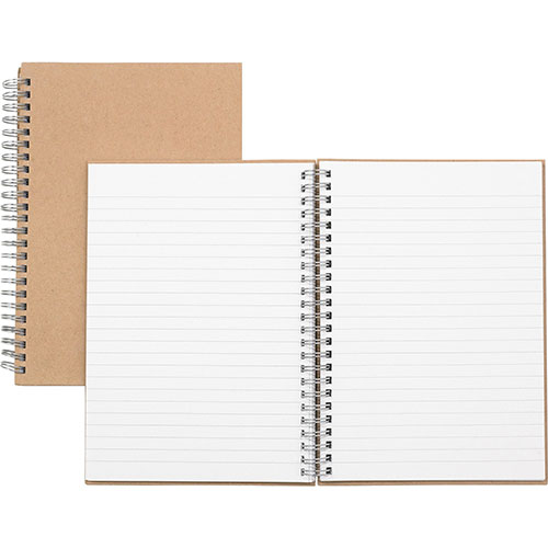 Nature Saver Hardcover Notebook, 8-1/4" x 5-7/8", Twin, 80 Sheets, BN/KFT
