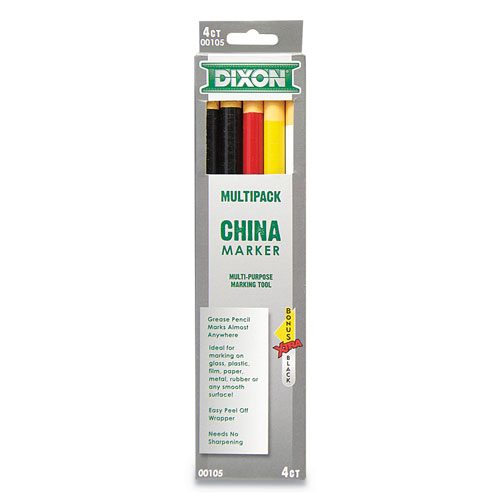 Naturelle® China Marker, Assorted, 5/Set