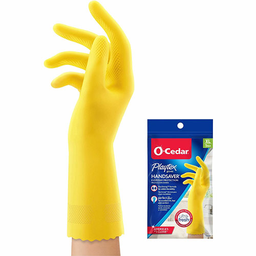O Cedar Playtex Handsaver Gloves, X-Large Size, Yellow, 2/Pair