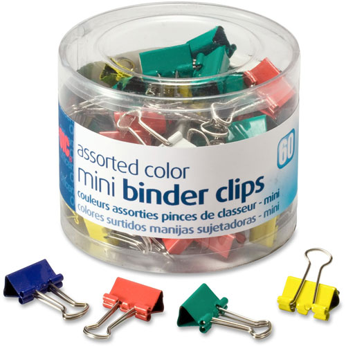 Officemate Mini Binder Clips, Metal, AST