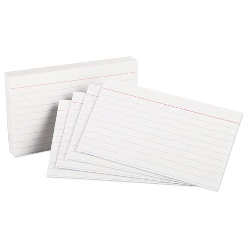 Oxford Heavyweight Ruled Index Cards, 3 x 5, White, 100/PK