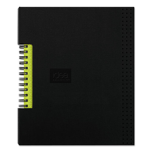 Oxford Idea Collective Professional Wirebound Hardcover Notebook, 1 Subject, Medium/College Rule, Black Cover, 8 x 5.5, 80 Sheets