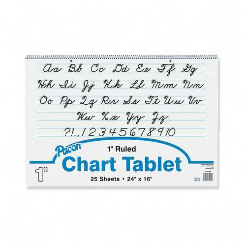 Pacon Chart Tablets, 1" Presentation Rule, 24 x 16, 25 Sheets