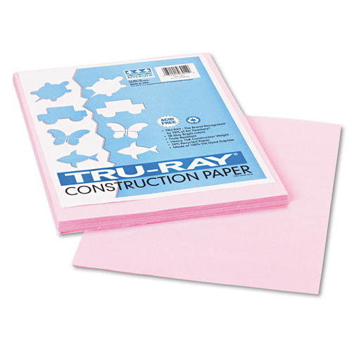 Pacon Construction Paper, 76 lbs., 9 x 12, Pink, 50 Sheets/Pack