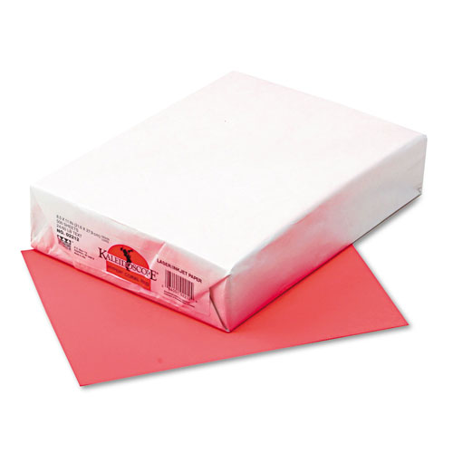 Pacon Kaleidoscope Multipurpose Paper, 24lb, 8.5 x 11, Hyper Coral Red, 500/Ream