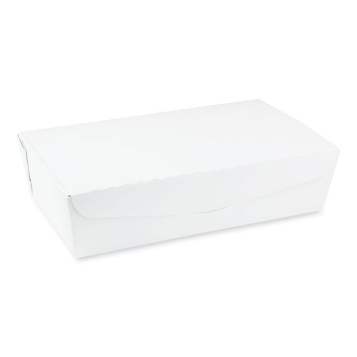 Pactiv EarthChoice OneBox Paper Box, 77 oz, 9 x 4.85 x 2.7, White, 162/Carton