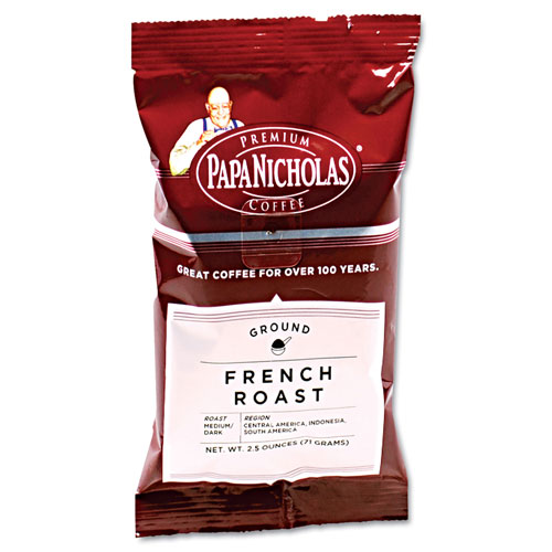 PapaNicholas Premium Coffee, French Roast, 18/Carton