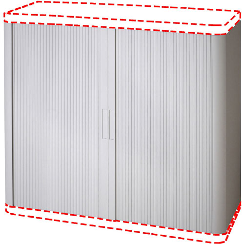 Paperflow USA Storage Cabinet, Box 2 of 2, 43-1/3"x16-1/3"x80", Gray