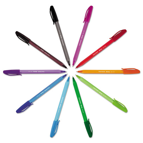 Papermate® InkJoy 100 Stick Ballpoint Pen, Medium 1mm, Assorted Ink/Barrel, 8/Set