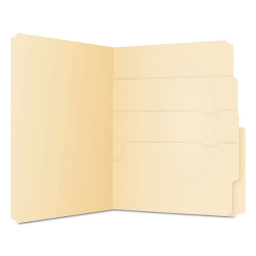 Pendaflex Divide It Up File Folders, 1/2-Cut Tabs, Letter Size, Manila, 24/Pack