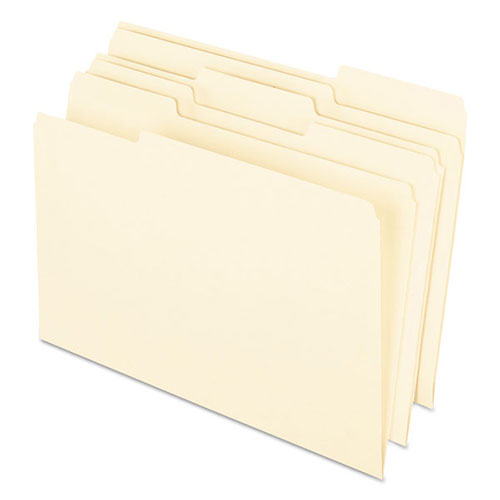 Pendaflex Earthwise by 100% Recycled Manila File Folders, 1/3-Cut Tabs, Legal Size, 100/Box