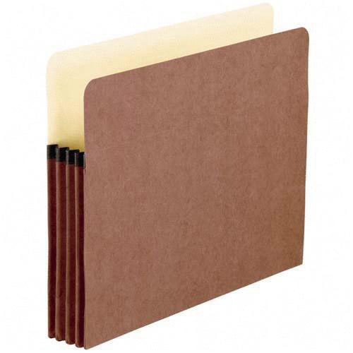 Pendaflex Earthwise by Pendaflex 100% Recycled File Pockets, 3.5" Expansion, Letter Size, Red Fiber